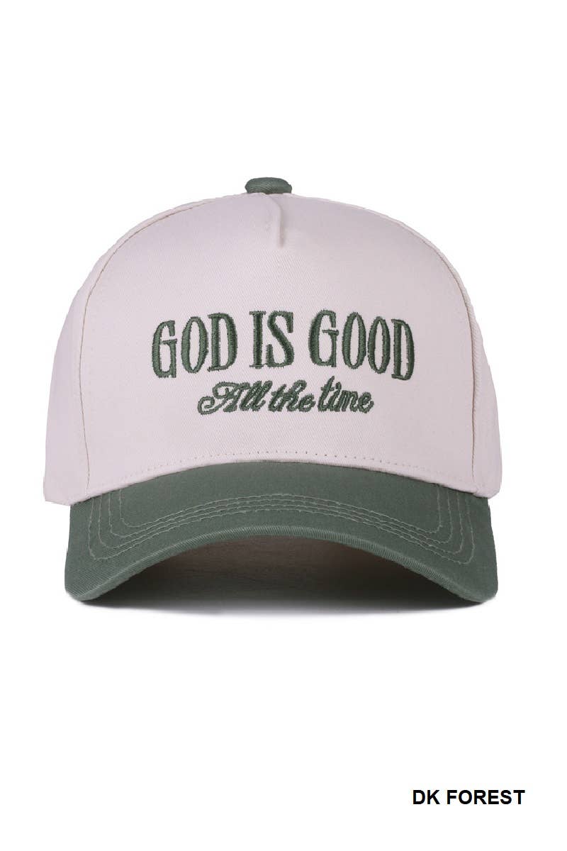 GOD IS GOOD (All the Time) Two Tone Trucker Hat