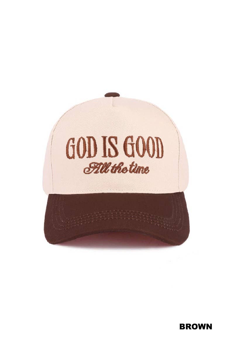 GOD IS GOOD (All the Time) Two Tone Trucker Hat