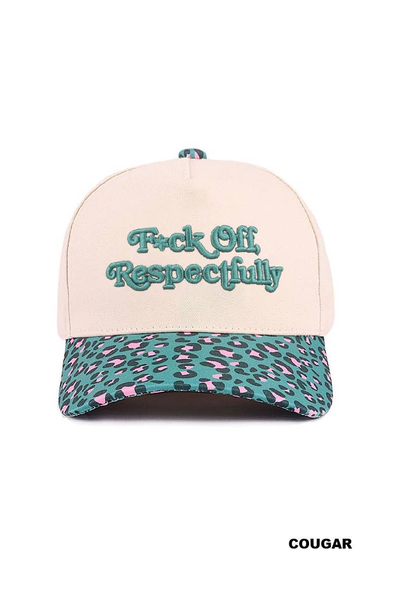"F*ck Off Respectfully" Two Tone Canvas Cotton Cap