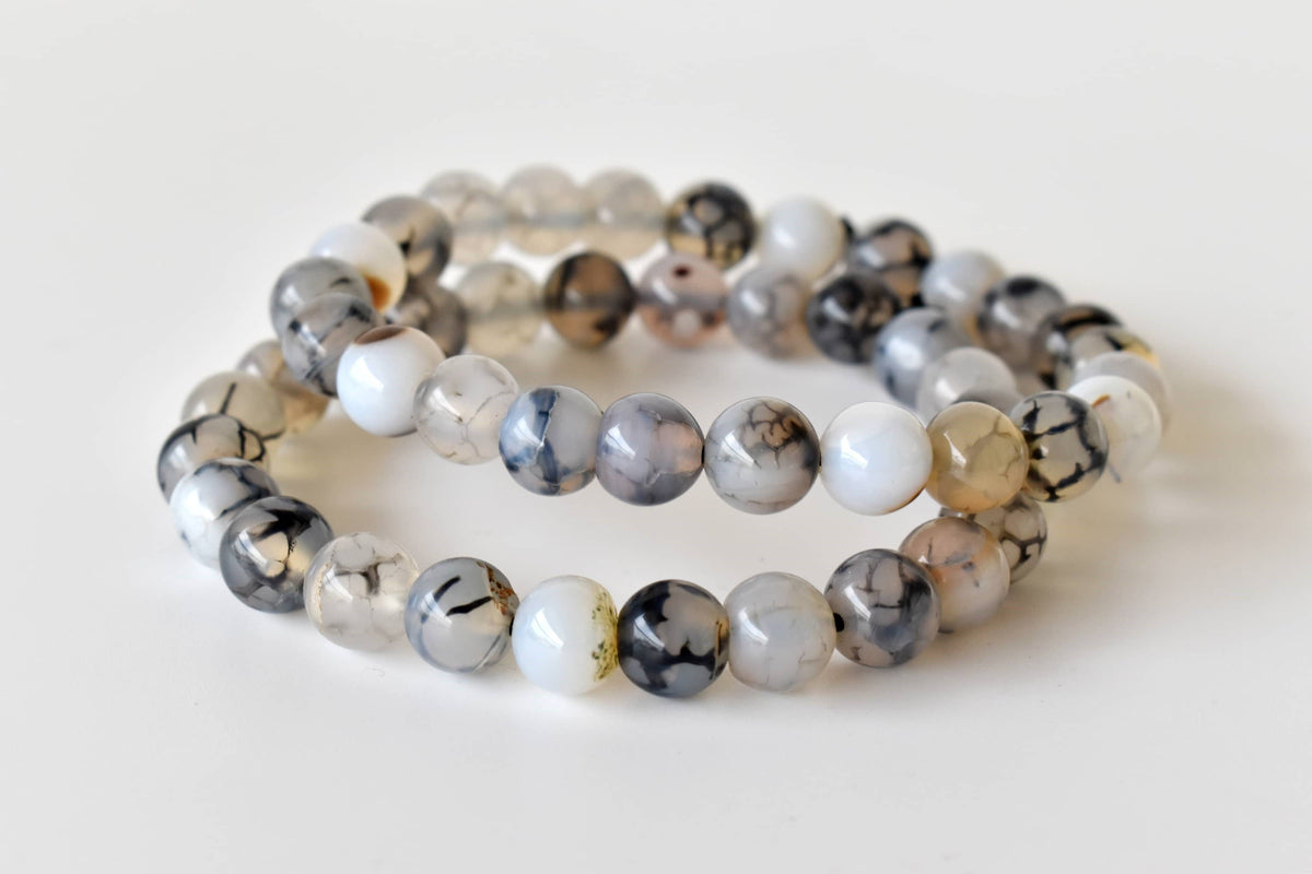Healing Bracelet | Dragon Vein Agate | Gemstone Bracelet