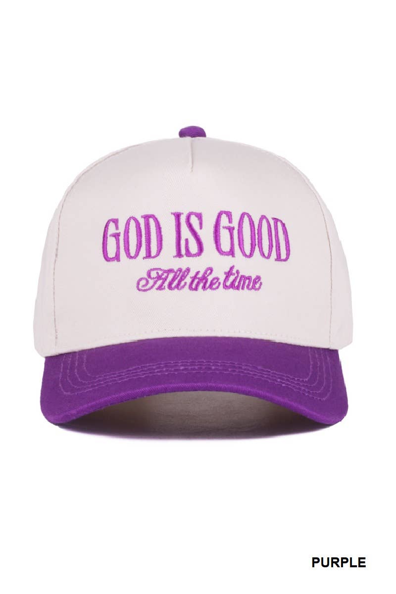 GOD IS GOOD (All the Time) Two Tone Trucker Hat