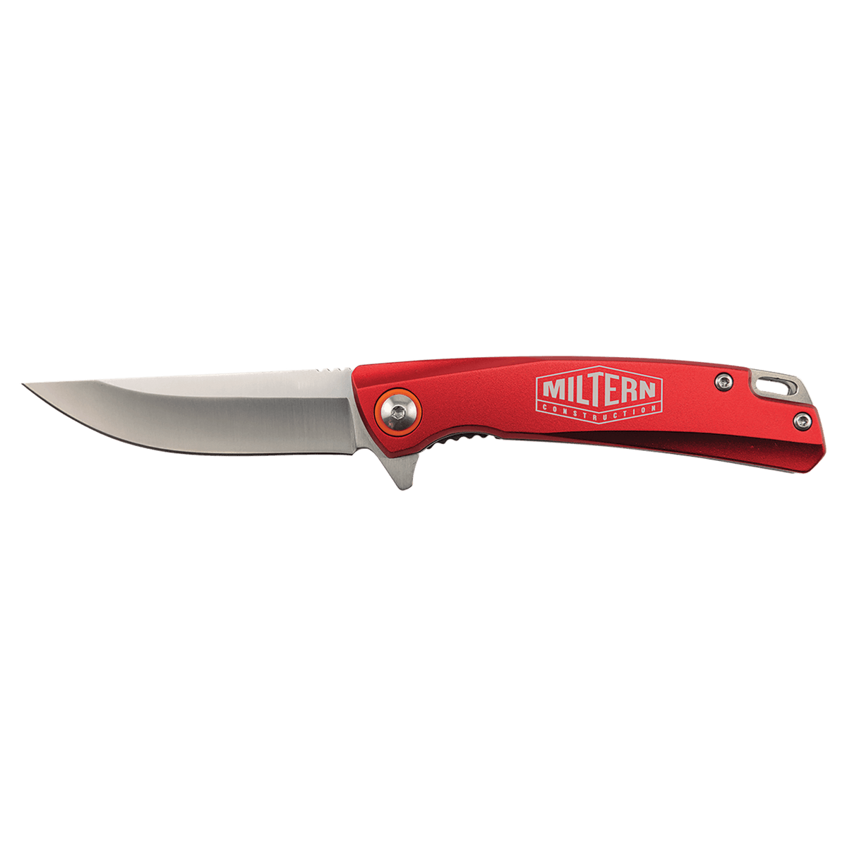 Bison River 4" Red Everyday Carry Knife with Ball Bearing Open Mechanism