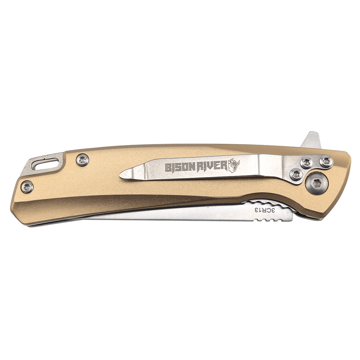 Bison River 4" Sand Everyday Carry Knife with Ball Bearing Open Mechanism