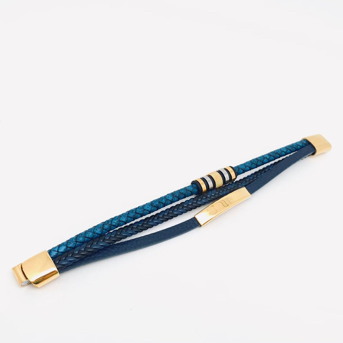 Hand-woven Leather Stainless Steel Bracelet
