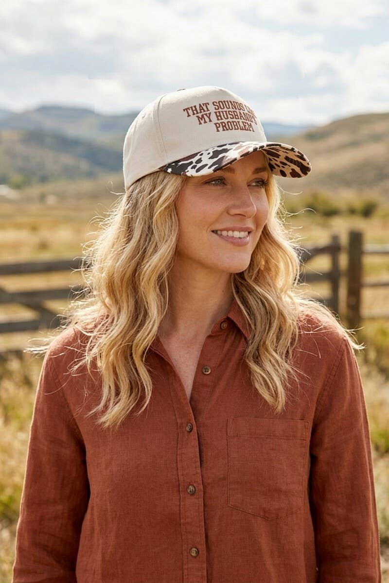 "That Sounds Like My Husband’s Problem" Two Tone Cotton Hat