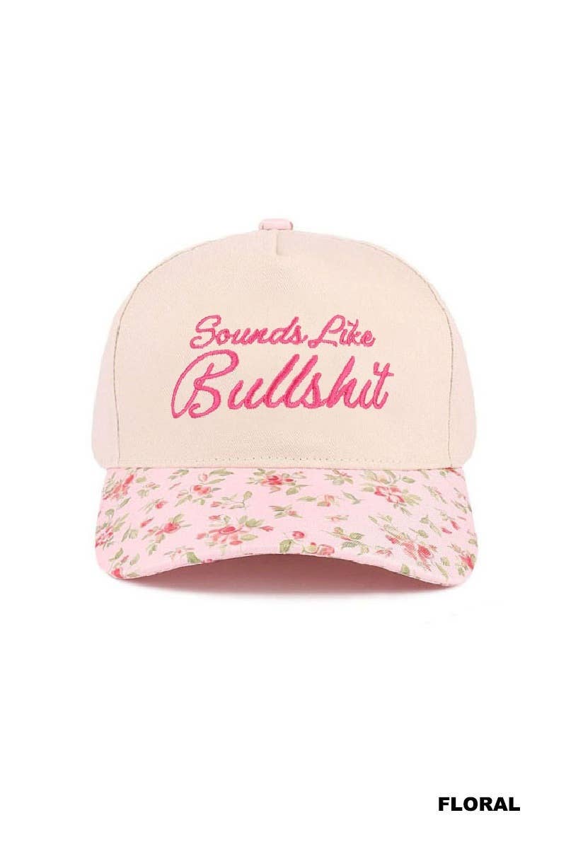 "Sounds Like Bullshit" Two Tone Canvas Cotton Cap