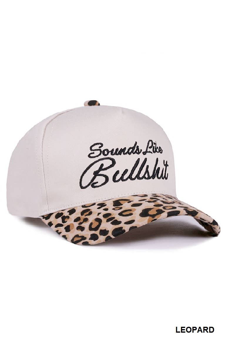 "Sounds Like Bullshit" Two Tone Canvas Cotton Cap