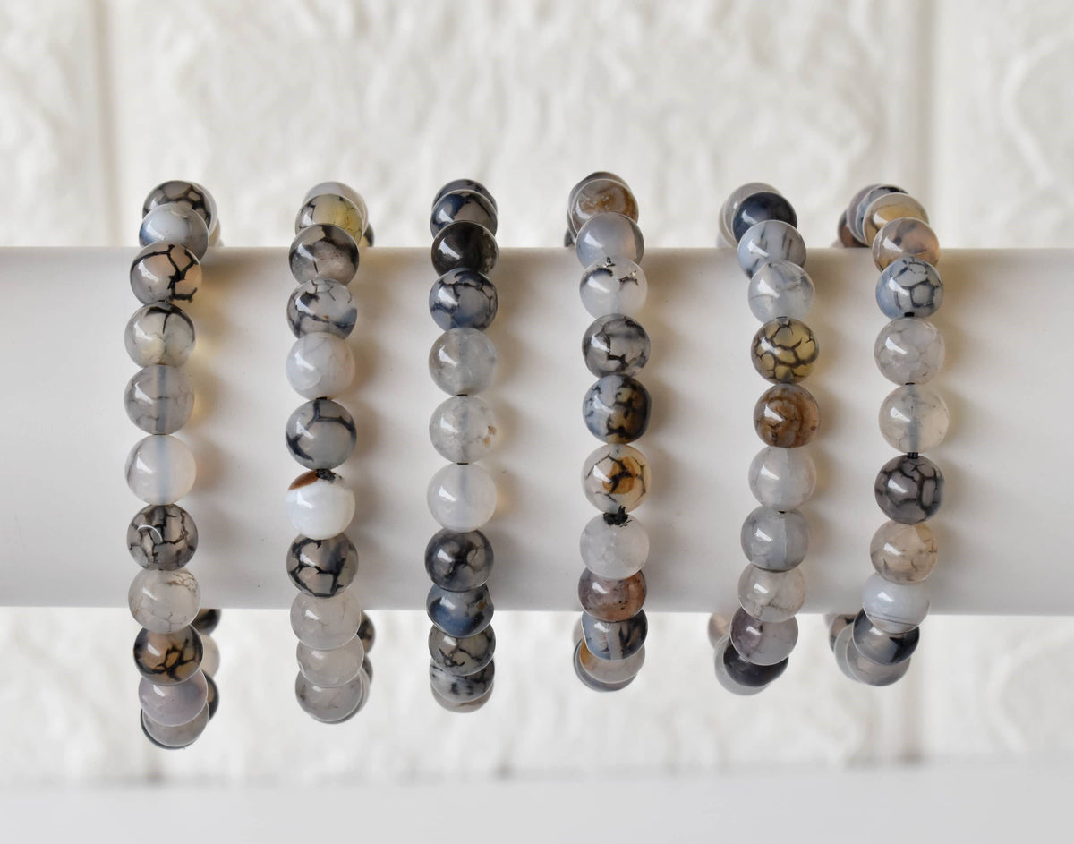 Healing Bracelet | Dragon Vein Agate | Gemstone Bracelet