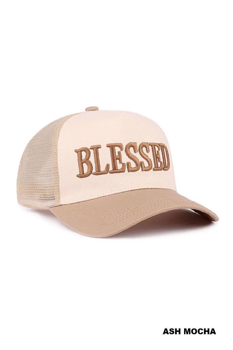 BLESSED Two Tone Mesh Snapback Hat