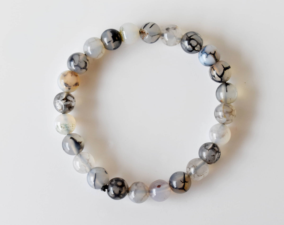 Healing Bracelet | Dragon Vein Agate | Gemstone Bracelet