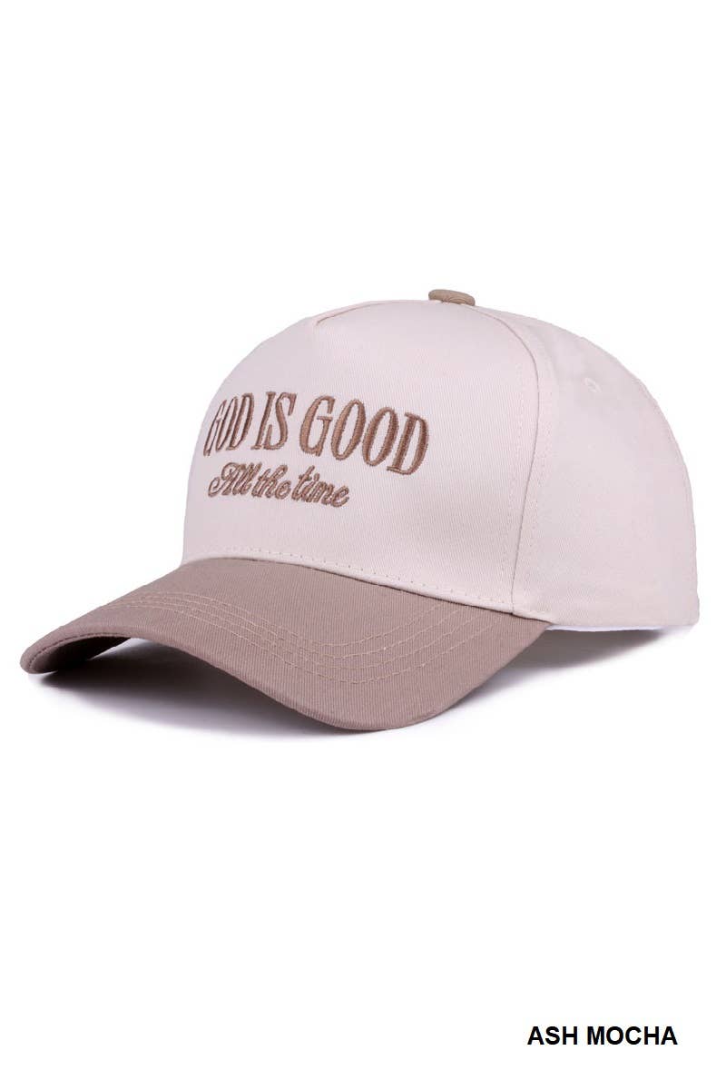 GOD IS GOOD (All the Time) Two Tone Trucker Hat