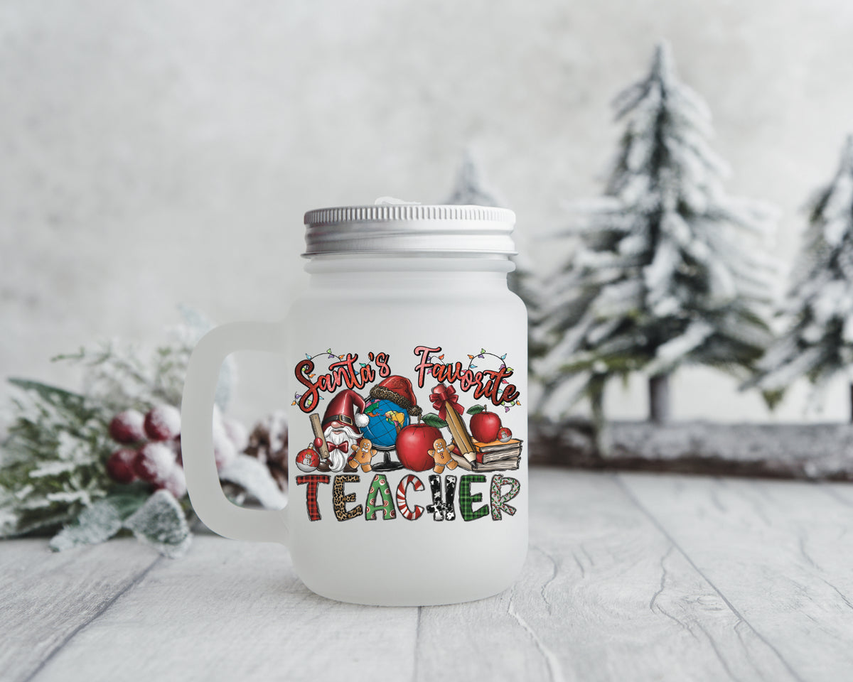 Santa's Favorite Teacher Frosted Mug