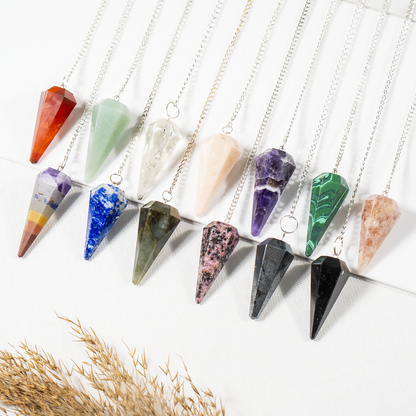 Gemstone Dowsing Pendulum | Chakra Healing Tool | Reiki Tool