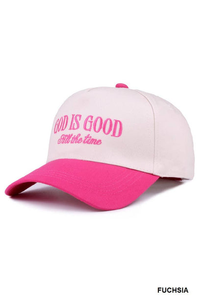 GOD IS GOOD (All the Time) Two Tone Trucker Hat