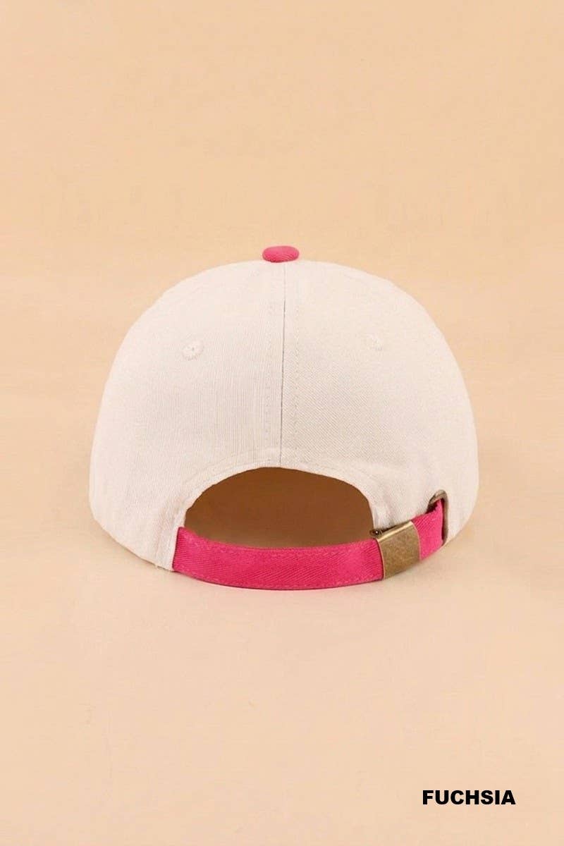 Champagne Problems Two Tone Canvas Cotton Cap