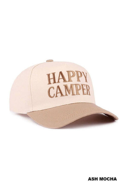Happy Camper Two Tone Cotton Hat