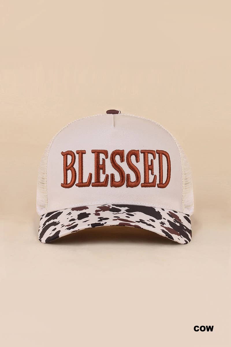 BLESSED Two Tone Mesh Snapback Hat