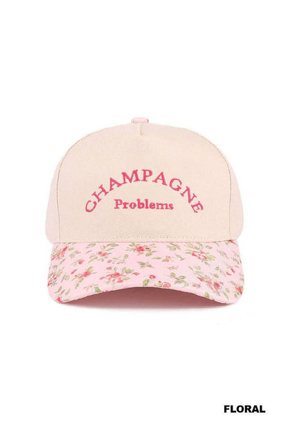 Champagne Problems Two Tone Canvas Cotton Cap
