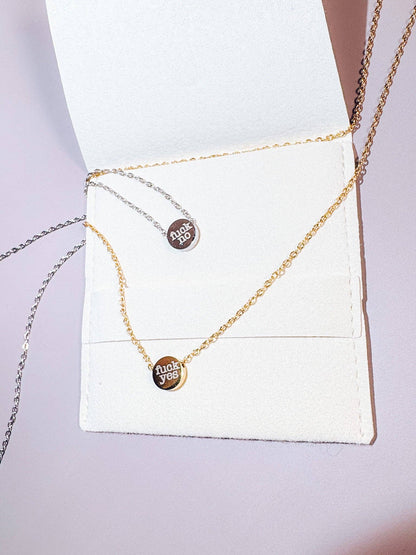 Reversible Necklace- Fuck Yes / Fuck No