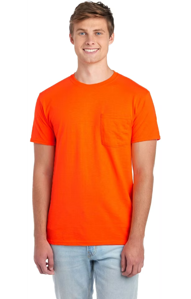 Jerzees 29P - Unisex DRI-POWER® ACTIVE Pocket T-Shirt - High Viz Safety Orange