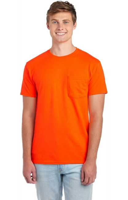 Jerzees 29P - Unisex DRI-POWER® ACTIVE Pocket T-Shirt - High Viz Safety Orange