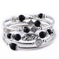 Natural Stone Wrap Beaded Bracelet Bangle