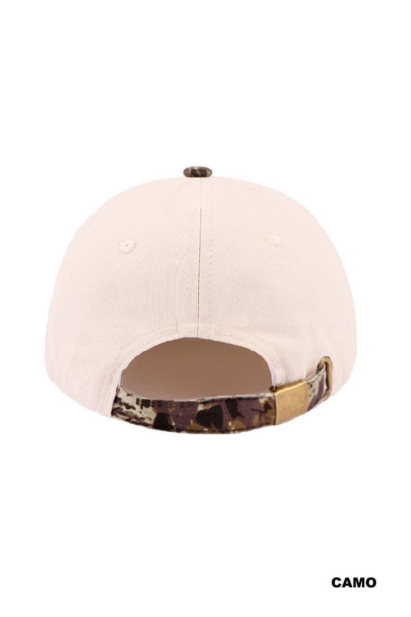 Happy Camper Two Tone Cotton Hat