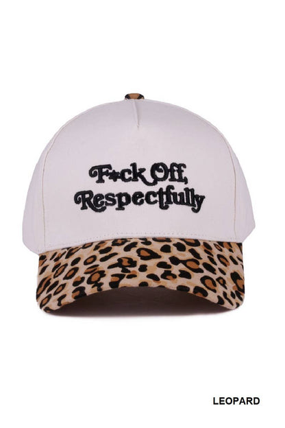 "F*ck Off Respectfully" Two Tone Canvas Cotton Cap