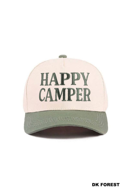 Happy Camper Two Tone Cotton Hat