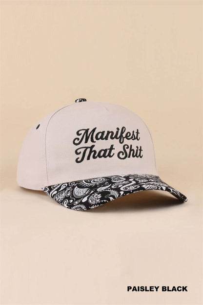 Manifest That Shit Two Tone Snapback Hat
