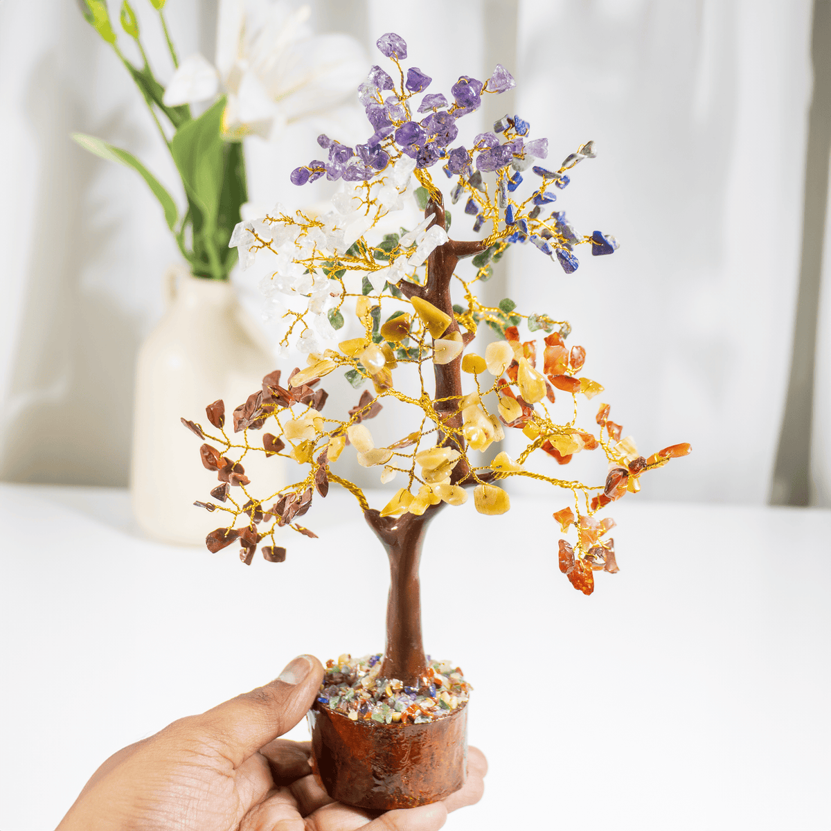 300 Chips Gemstone Tree | 7 Chakra Tree