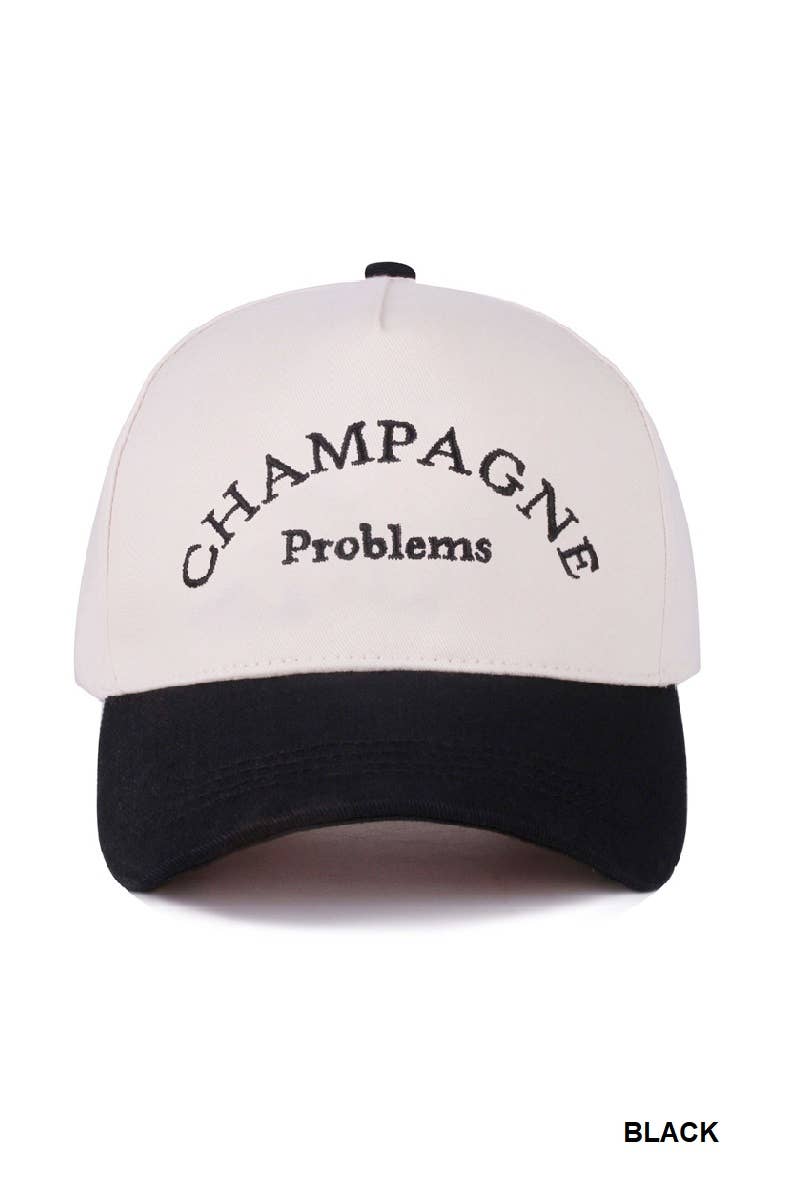 Champagne Problems Two Tone Canvas Cotton Cap