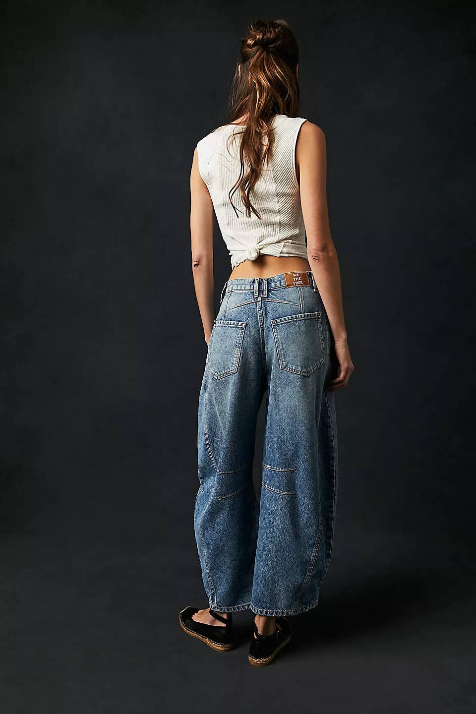 Wide Leg Jeans High Waist Loose Fit