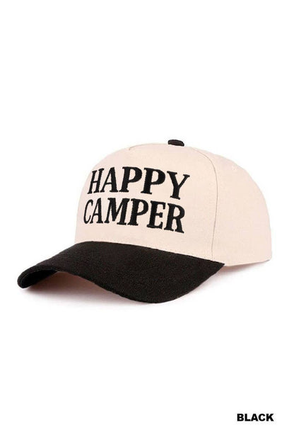 Happy Camper Two Tone Cotton Hat