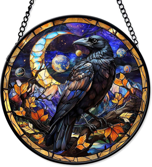 Glass Suncatcher - Raven
