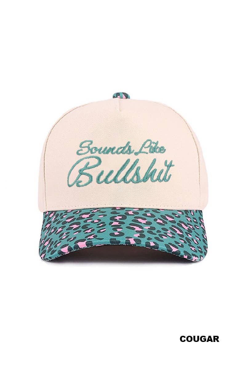 "Sounds Like Bullshit" Two Tone Canvas Cotton Cap