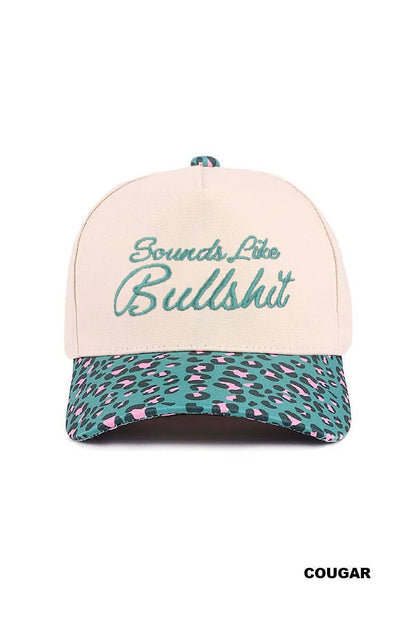 "Sounds Like Bullshit" Two Tone Canvas Cotton Cap