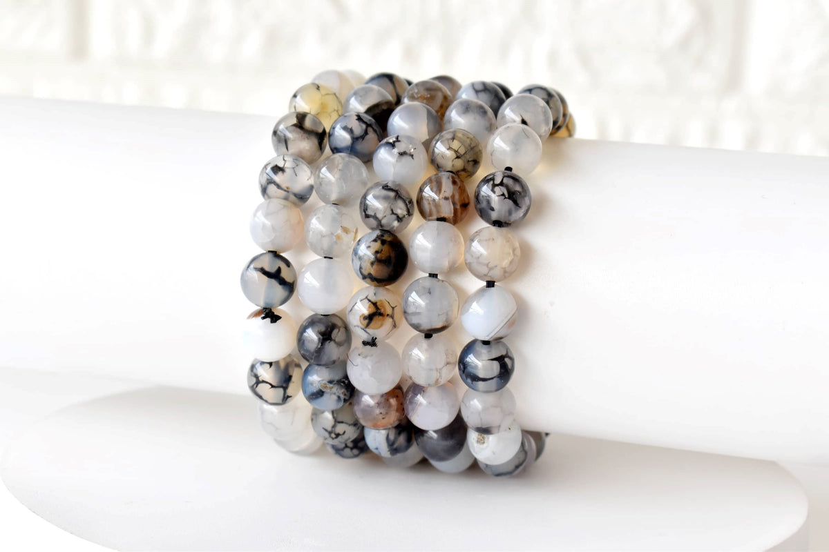 Healing Bracelet | Dragon Vein Agate | Gemstone Bracelet