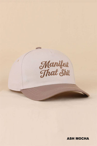 Manifest That Shit Two Tone Snapback Hat