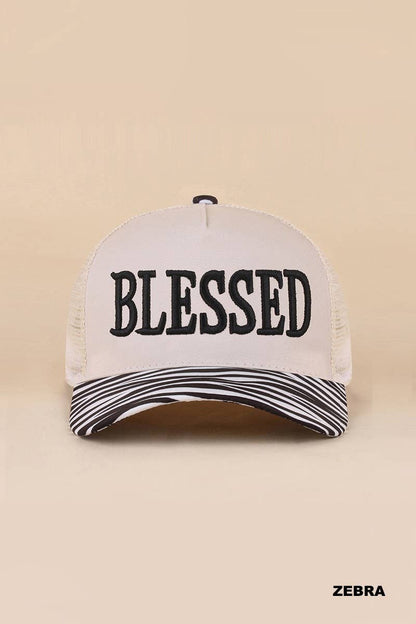 BLESSED Two Tone Mesh Snapback Hat