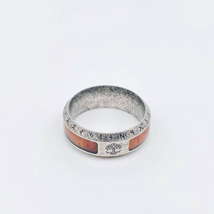 Tree of Life Rune Stainless Steel Ring