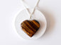 Crystal Heart Pendants | Tiger Eye | Healing Stones Jewelry
