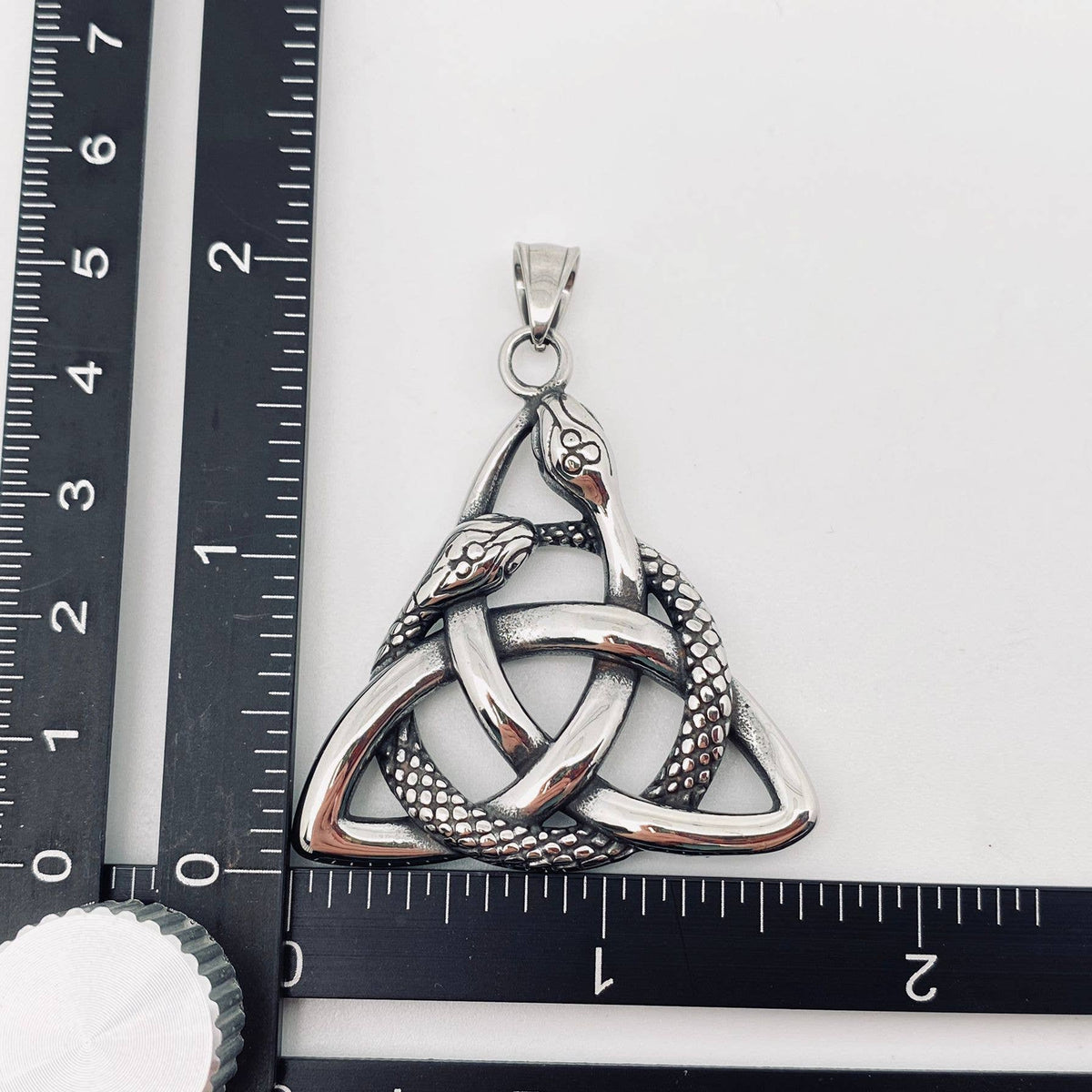 Viking Snake Celtic Knot Stainless Steel Necklace
