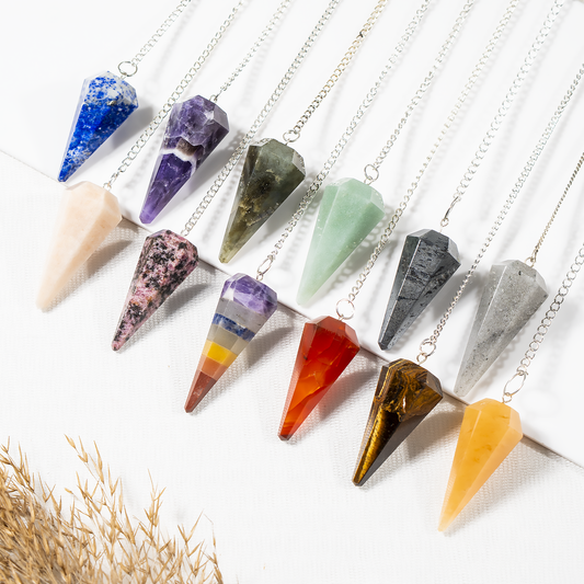Gemstone Dowsing Pendulum | Chakra Healing Tool | Reiki Tool