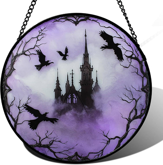 Glass Suncatcher - Haunted Castle