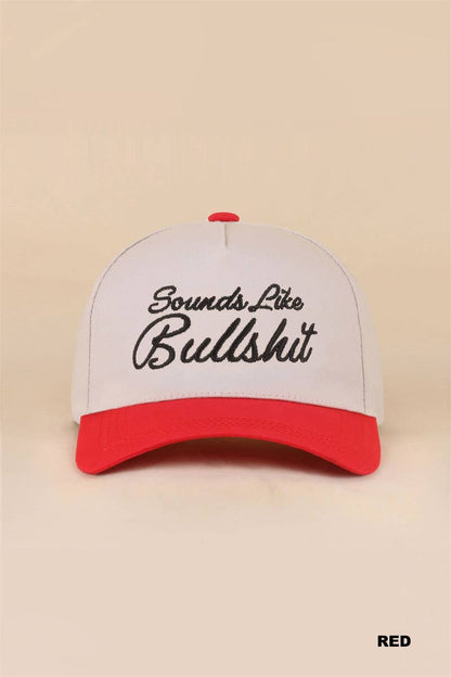 "Sounds Like Bullshit" Two Tone Canvas Cotton Cap