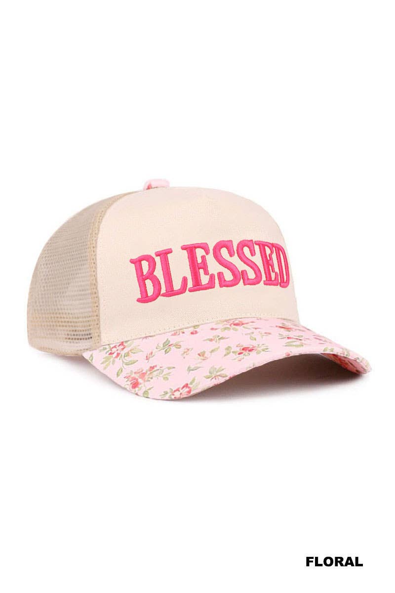 BLESSED Two Tone Mesh Snapback Hat