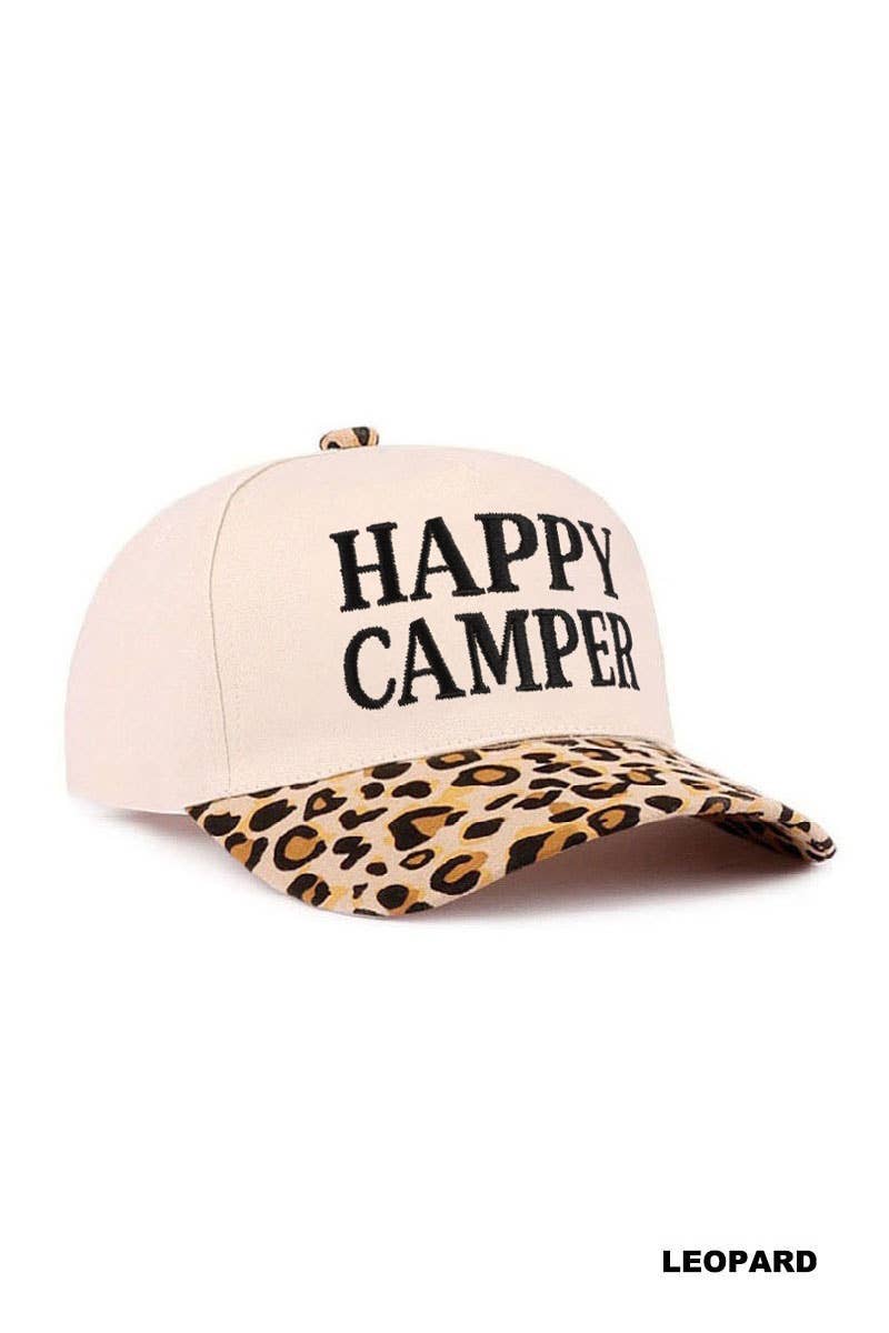 Happy Camper Two Tone Cotton Hat