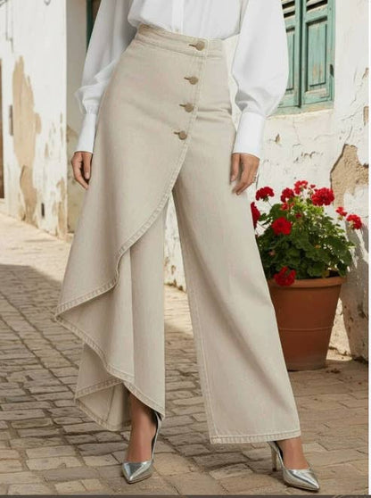 Denim Wide Leg High Waist Jeans