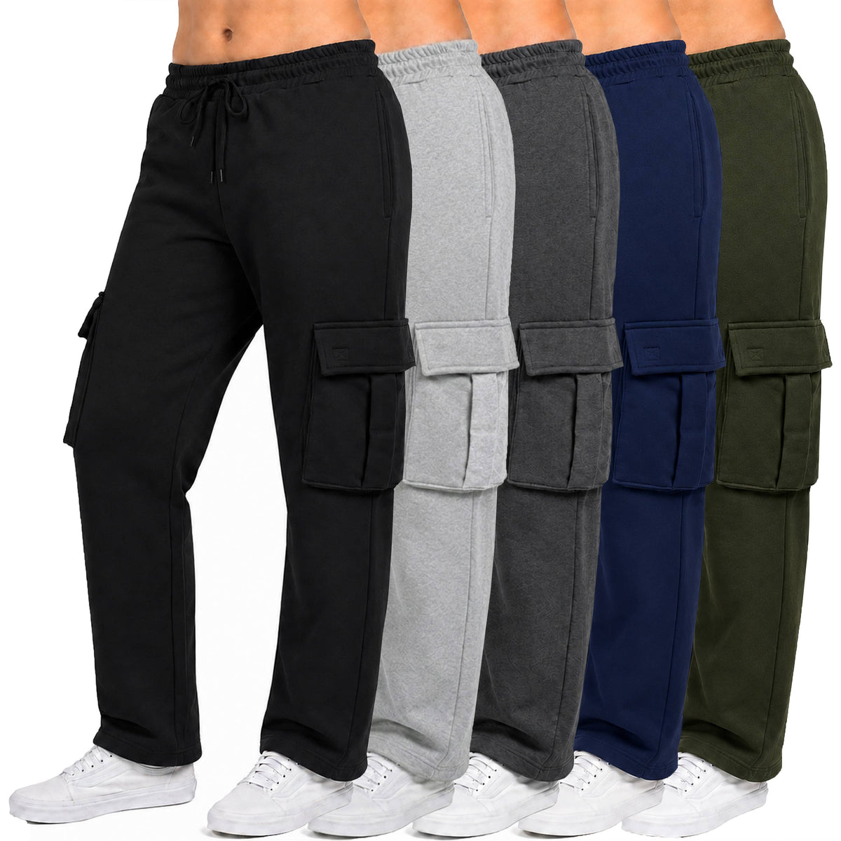 Womens Fleece-Lined Cargo Sweatpant